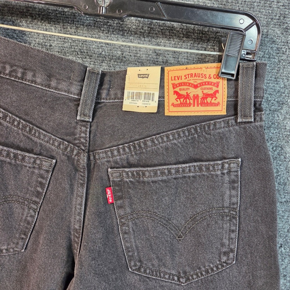 Levi's 94 Baggy Jeans Women's 28x31 Black Wide Leg High Rise 100% Cotton NWT - Picture 11 of 13